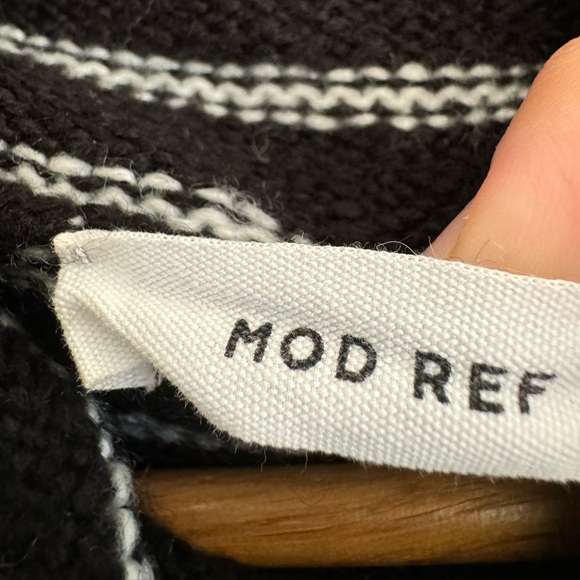Mod Ref Striped Black Turtleneck Sweater - Picture 2 of 3